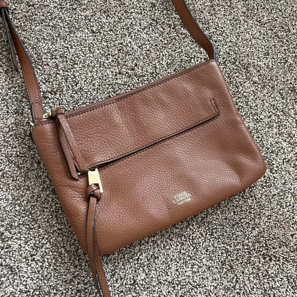 Vince Camuto Brown Lester Crossbody Bag